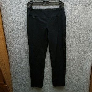 Lisette Women's L Floral Black Dress Pants 28.75" 27.25" 8.75"